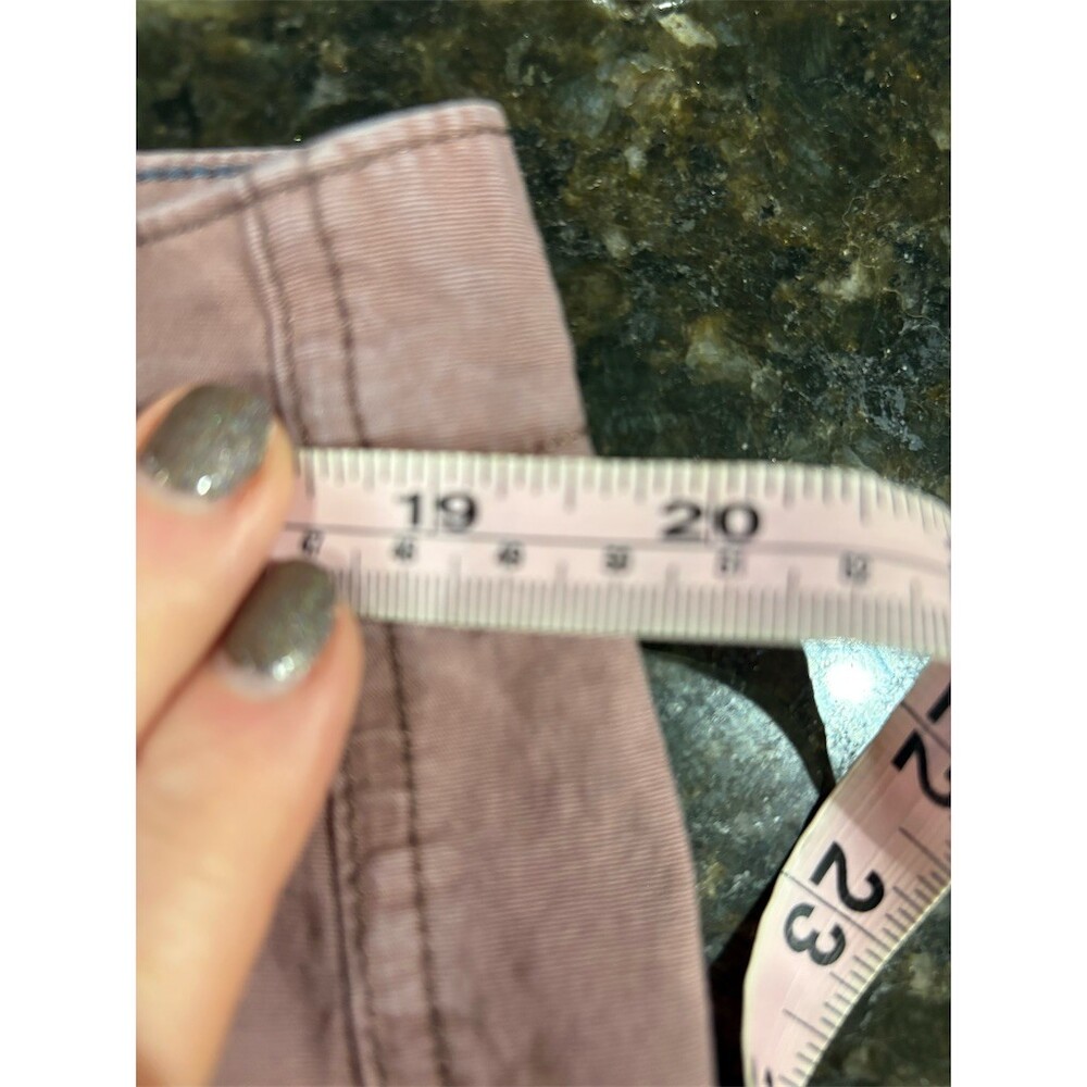 L.L.Bean Womens Cargo Utility Shorts Pink Size 18 Button Fly Flat Front - Picture 7 of 10